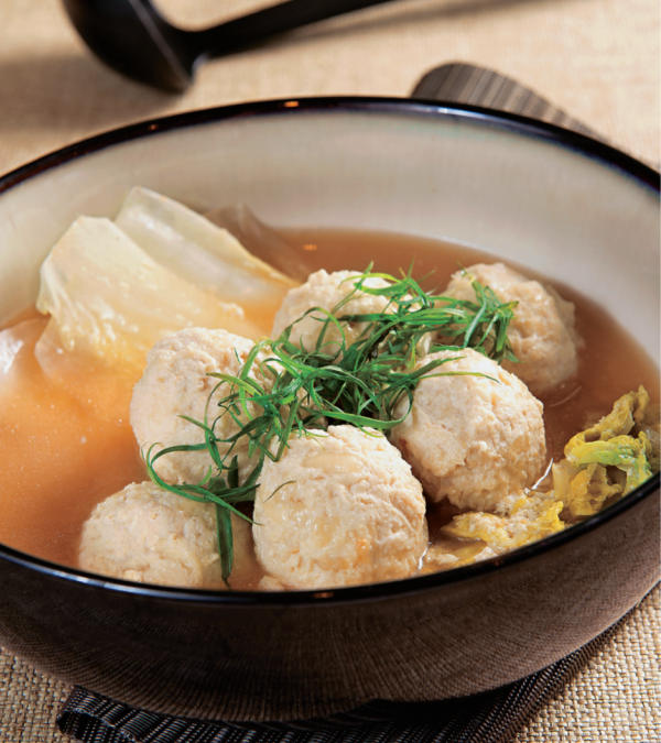 Chinese Cabbage & Chicken Minced Balls Hot Pot in Cheese Fondue